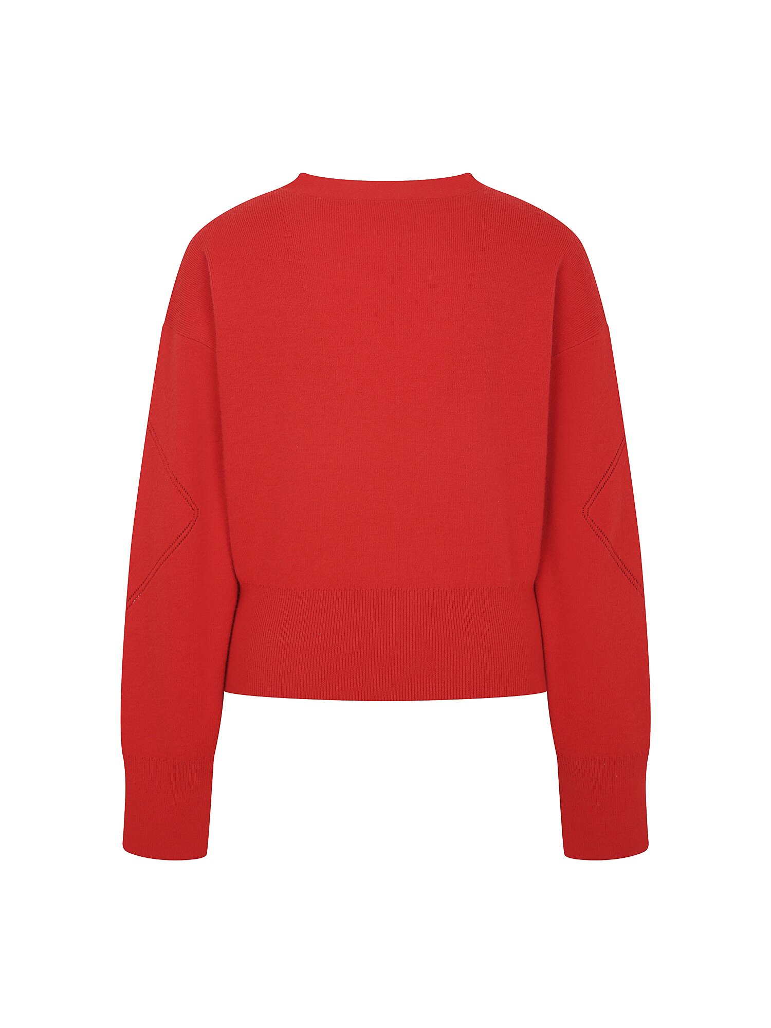 다이아 펀칭 브이넥 가디건 (RED)