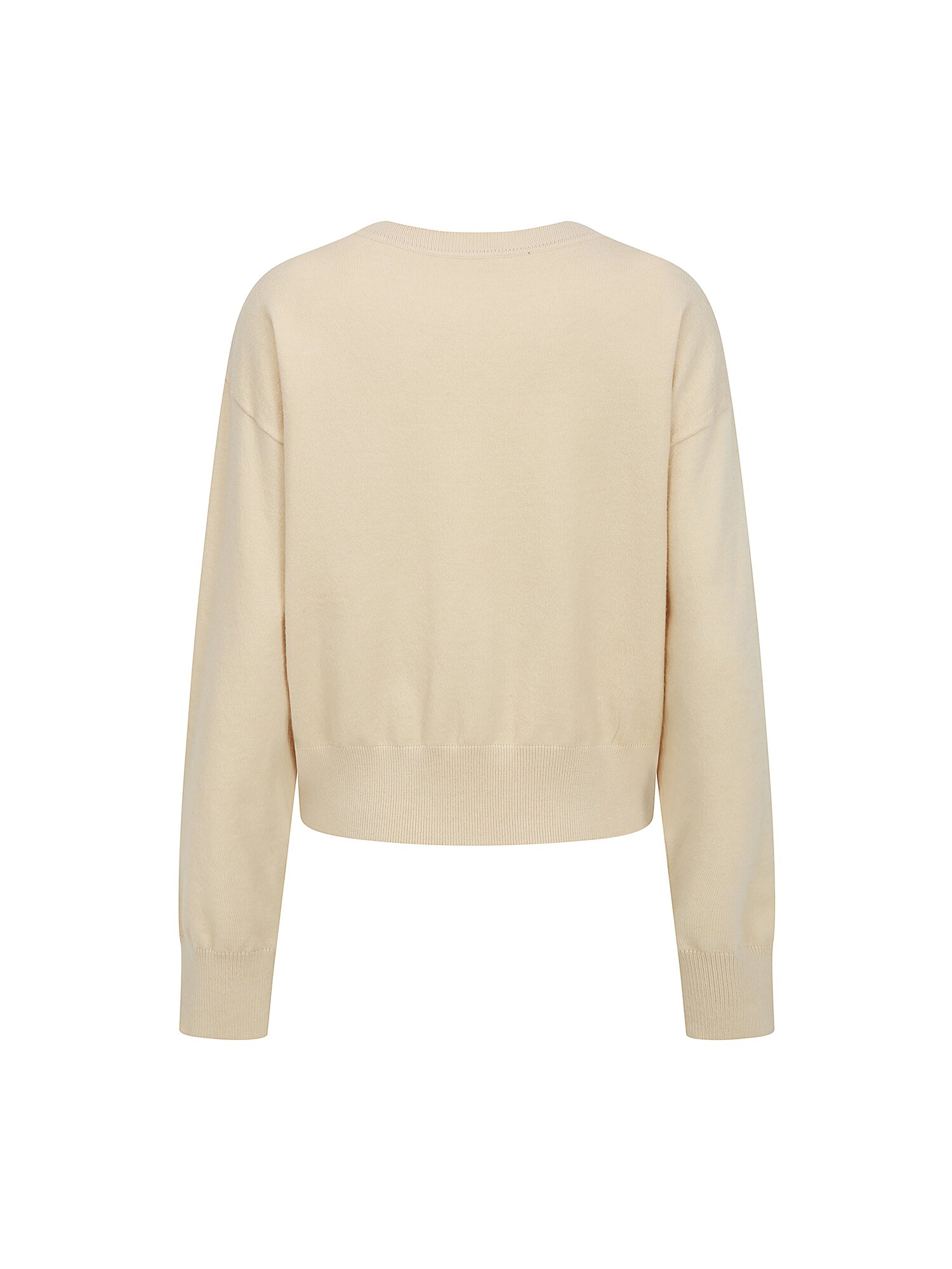 투웨이 버튼 라운드넥 풀오버 니트 (CREAM)