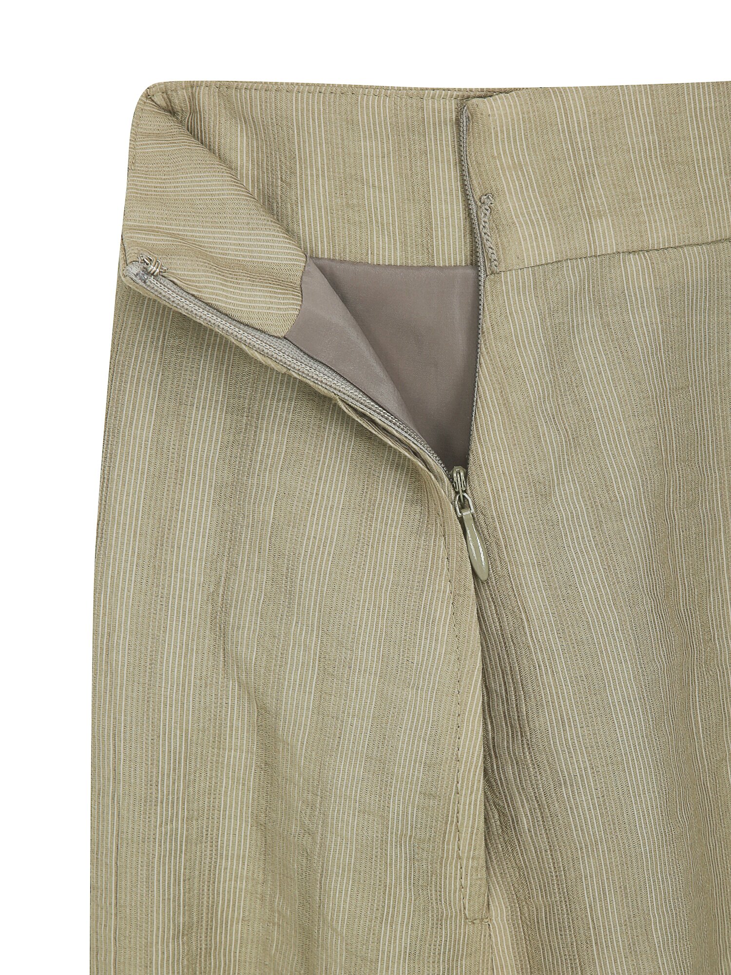 벨티드 링클 A라인 스커트 (LIGHT KHAKI)