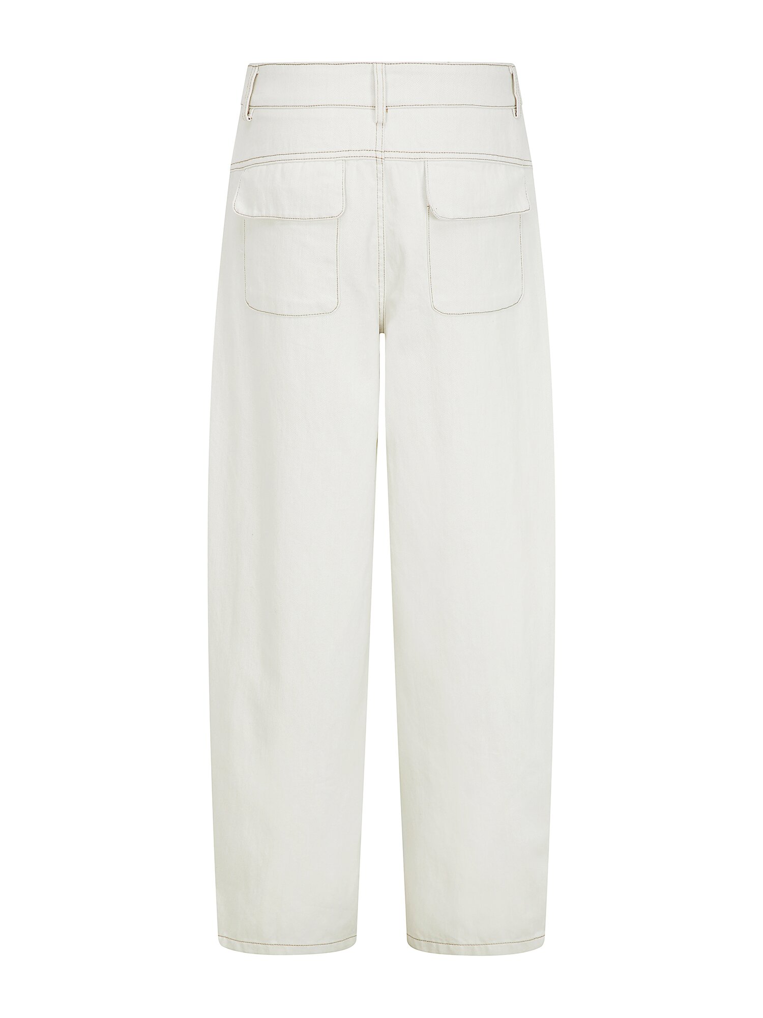 코튼 플랩 포켓 테이퍼드 팬츠 (WHITE)