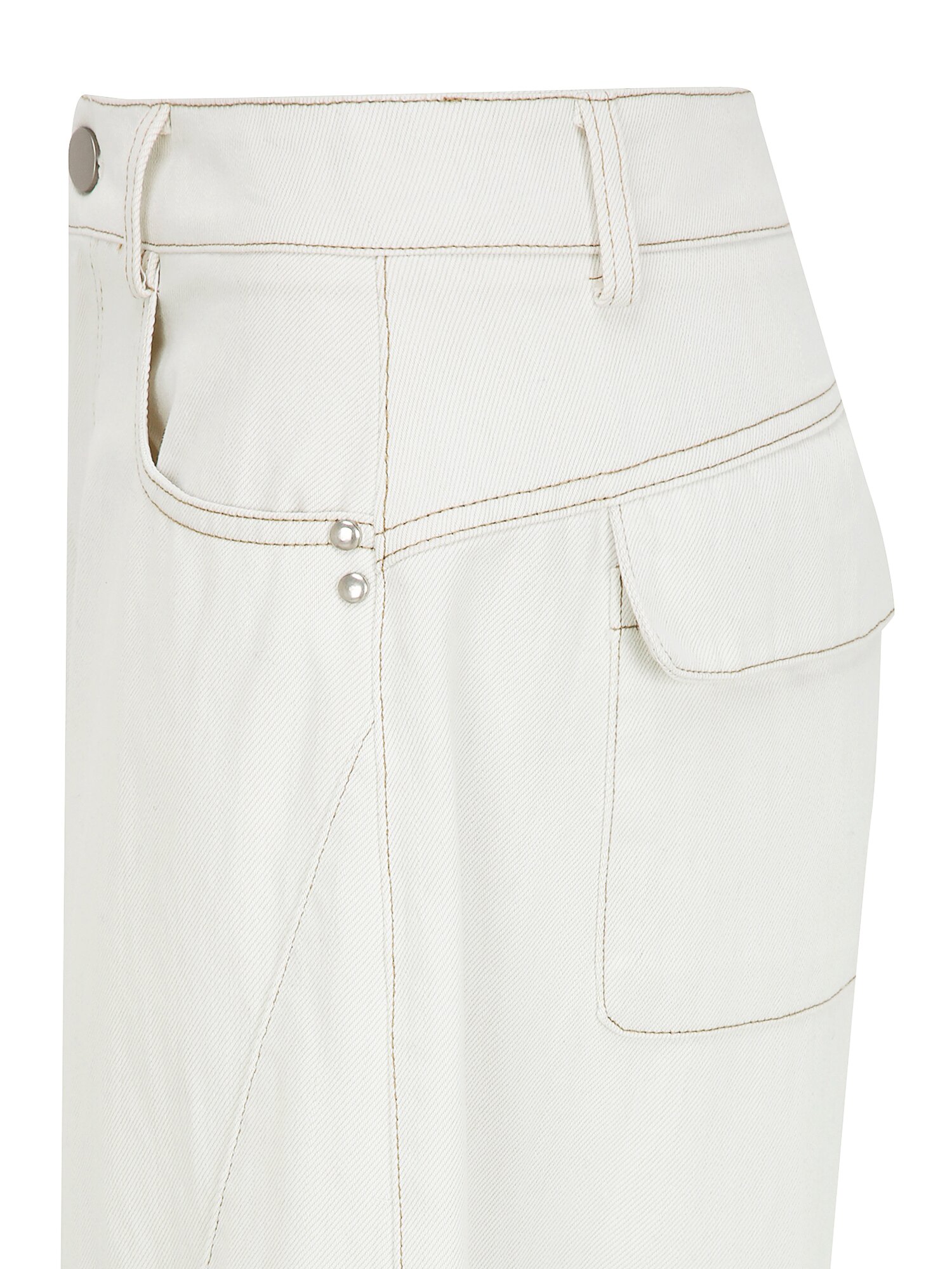 코튼 플랩 포켓 테이퍼드 팬츠 (WHITE)