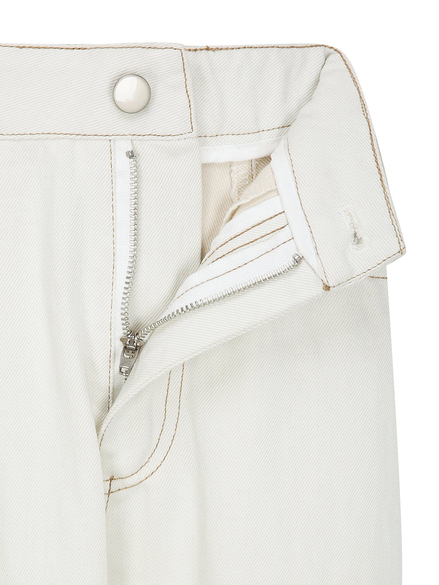 코튼 플랩 포켓 테이퍼드 팬츠 (WHITE)