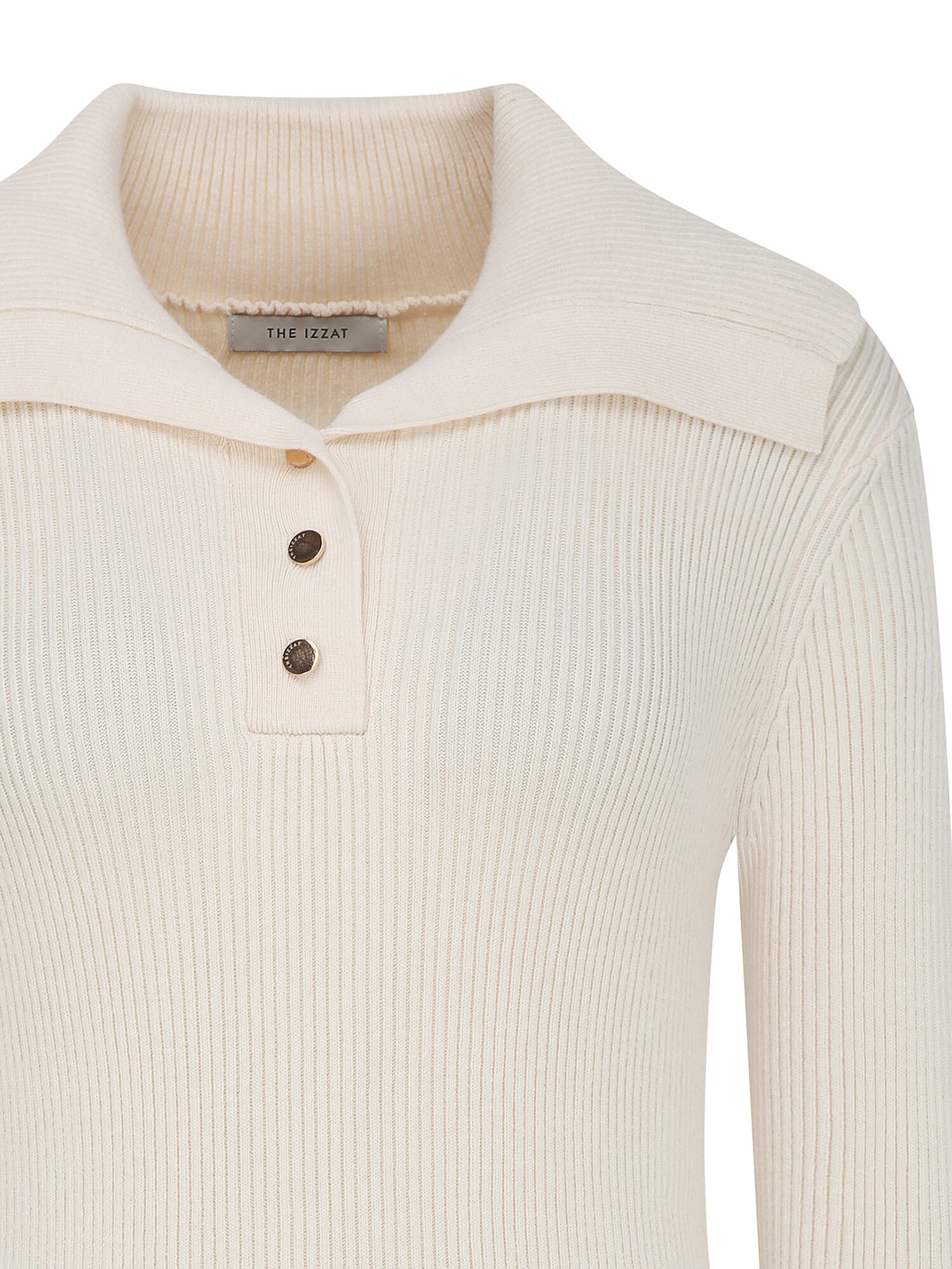 버튼 세일러 칼라 풀오버 니트 (IVORY)