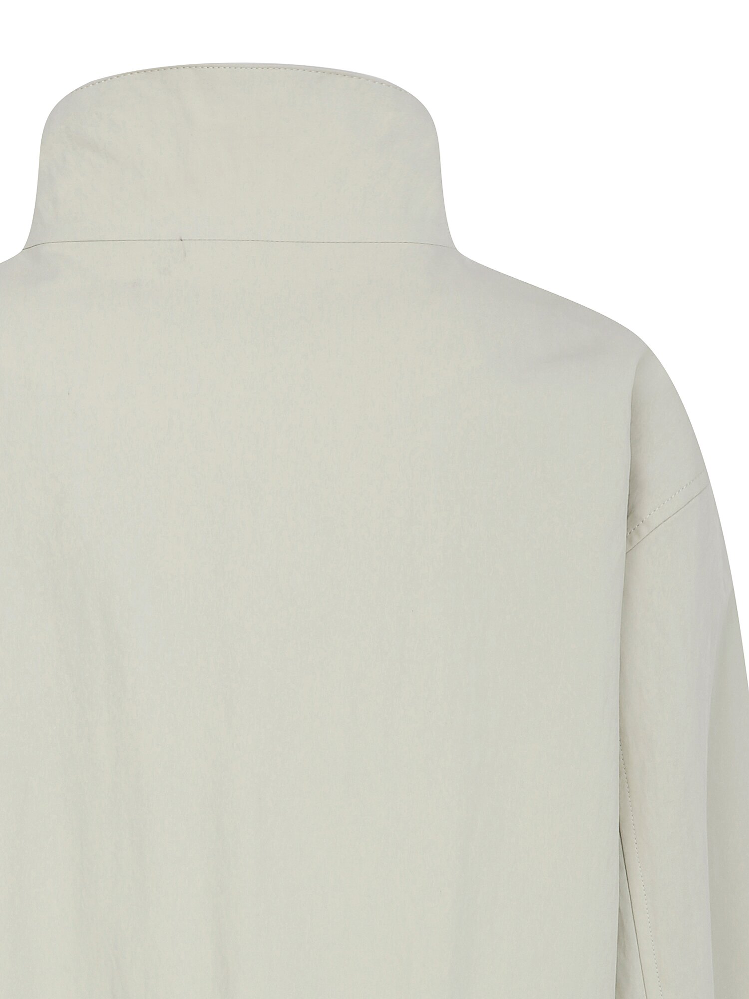 오버핏 스트링 하이넥 하프 재킷 (CREAM)