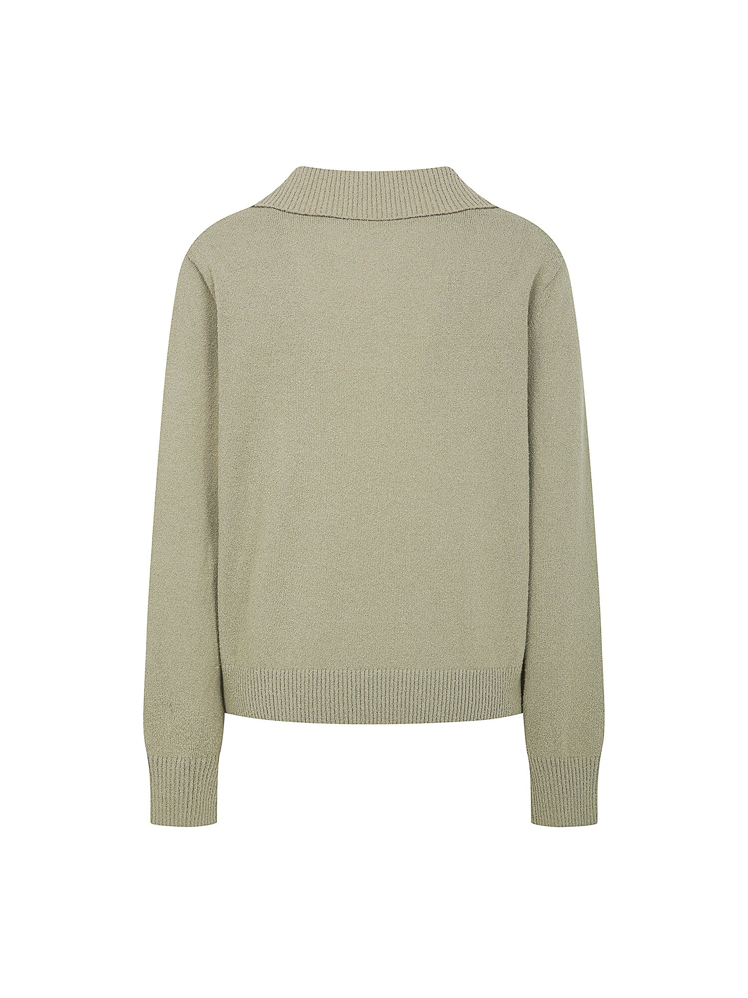 루즈핏 슬릿 칼라 풀오버 니트 (LIGHT KHAKI)