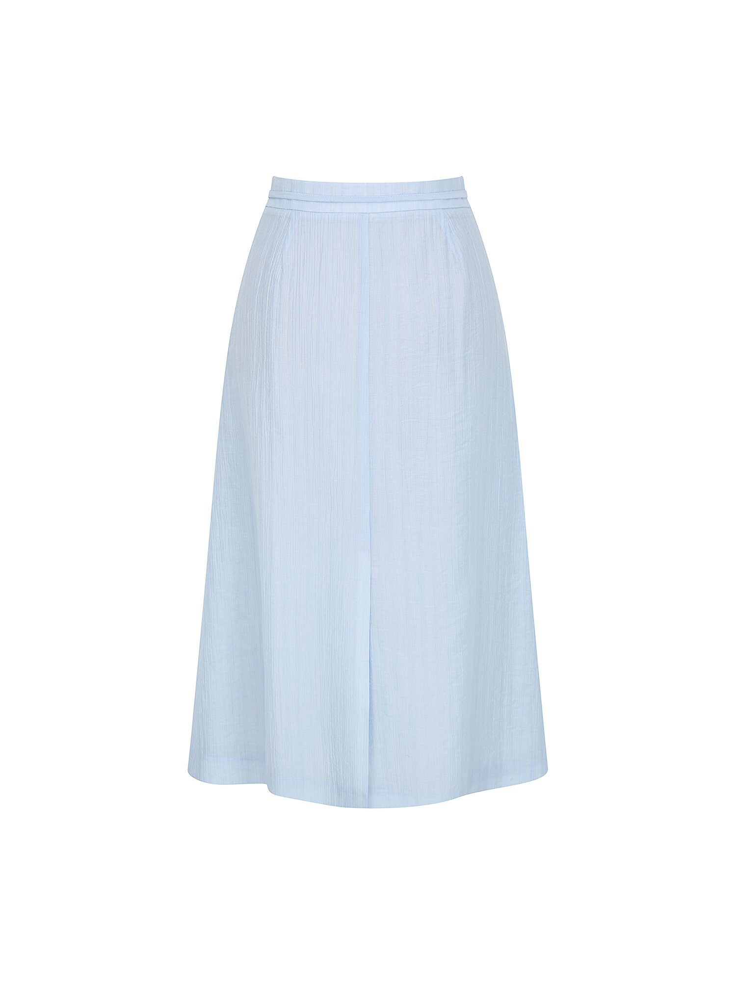 벨티드 링클 A라인 스커트 (LIGHT BLUE)