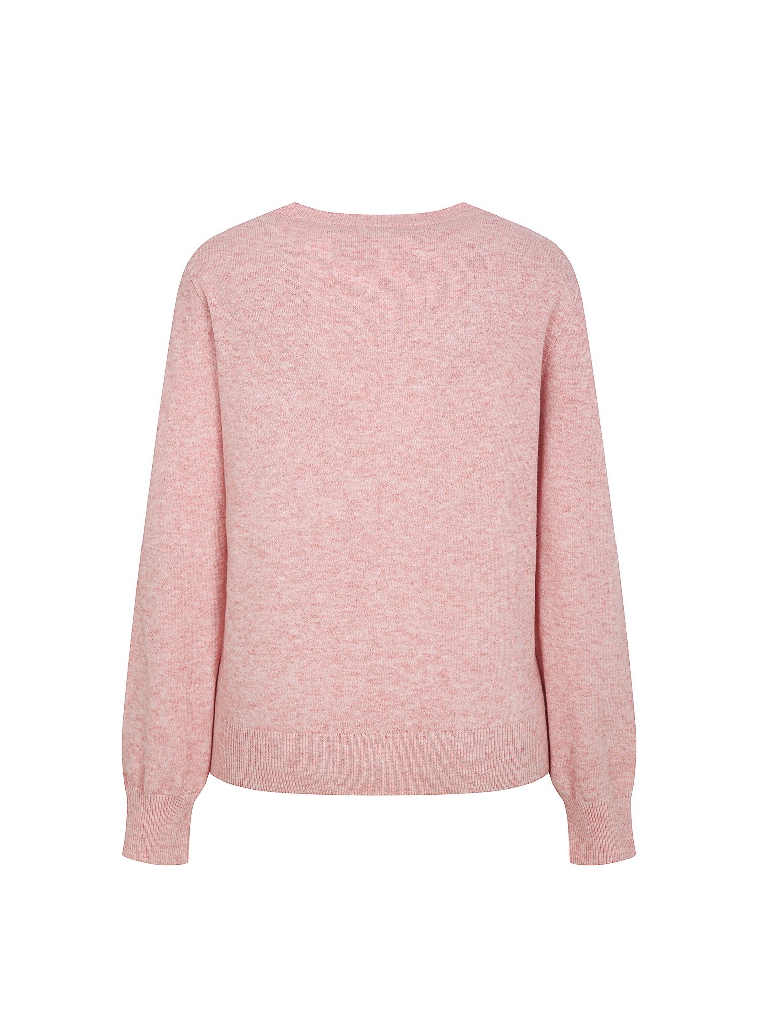 홀가먼트 라운드넥 풀오버 니트 (LIGHT PINK)