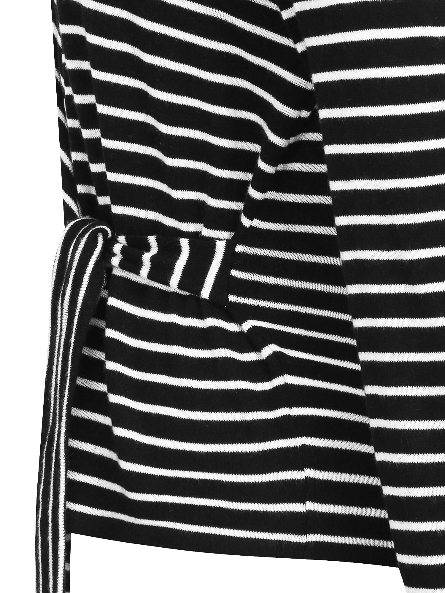 울 트위스트 라운드넥 가디건 (STRIPE BLACK)