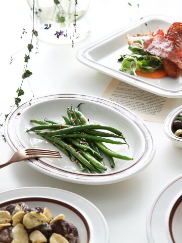 시라쿠스 메이플 타원접시 9인치 23cm 샐러드 파스타 그릇