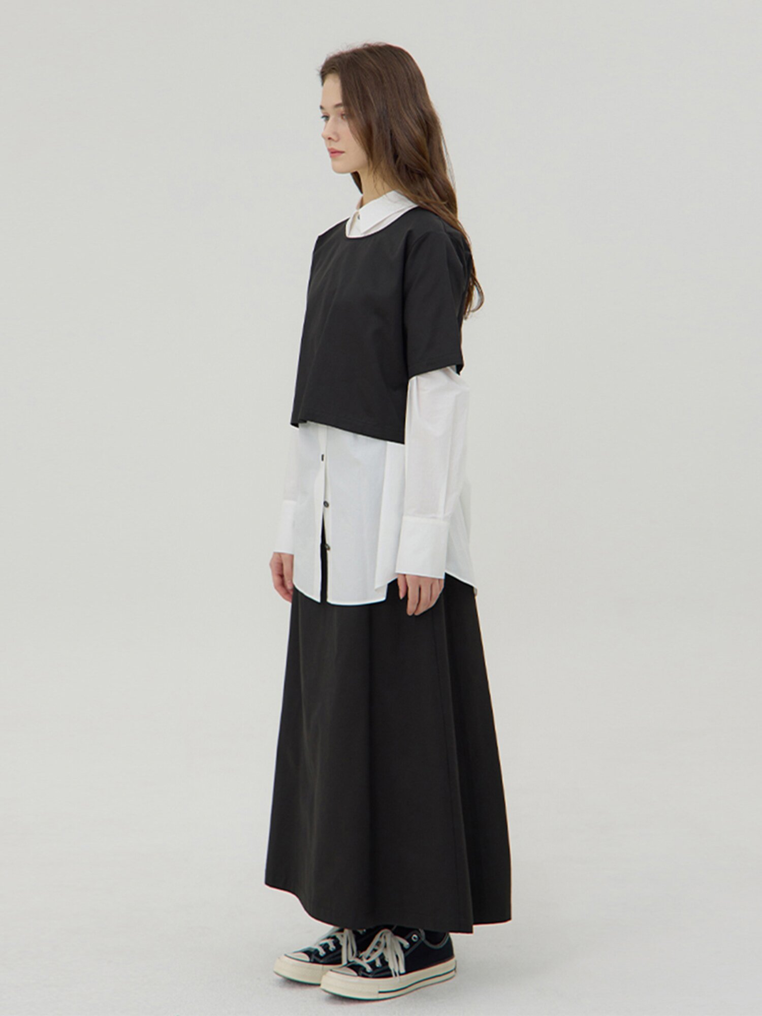 Nocturne A-Line Skirt - Black