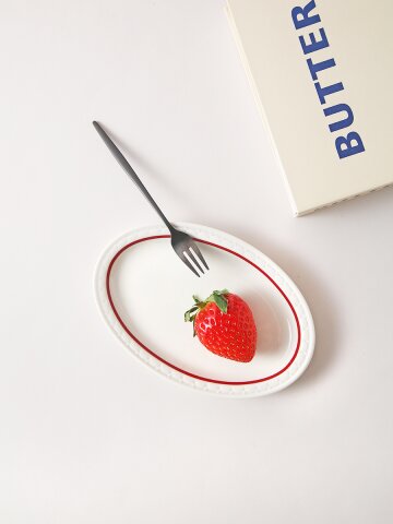 시라쿠스 쉐난고 카디날 타원 접시 16cm 앞접시 디저트 케이크 그릇
