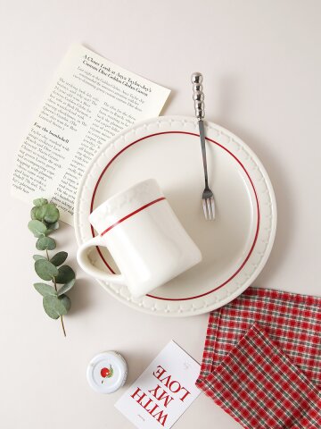 시라쿠스 쉐난고 카디날 오목 머그 400ml 카페 머그컵