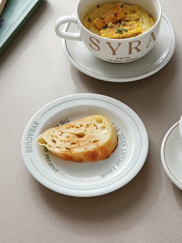 시라쿠스 레터링 접시 16cm 앞접시 과일 디저트 그릇