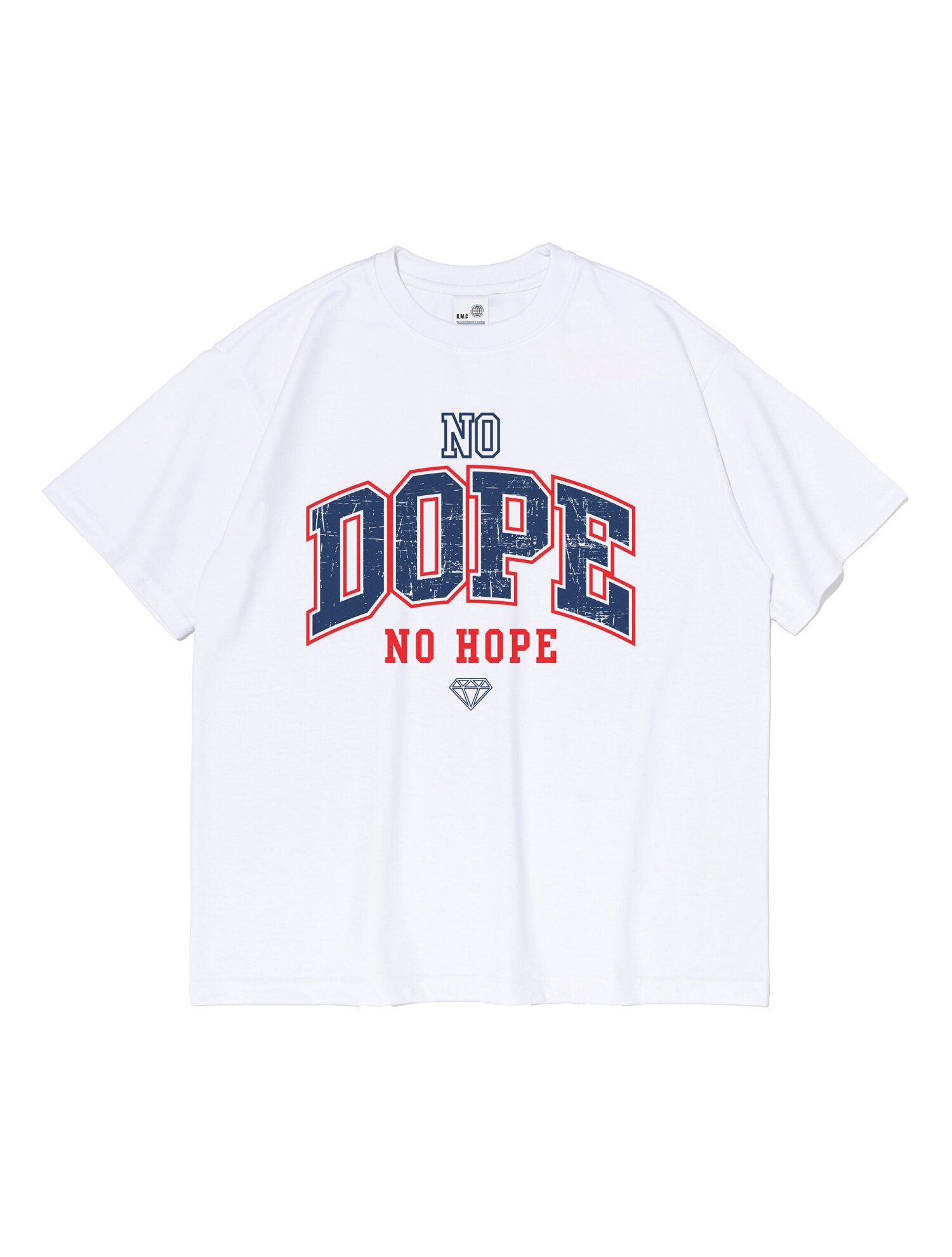 DOPE 오버핏 반팔 티셔츠 (화이트)