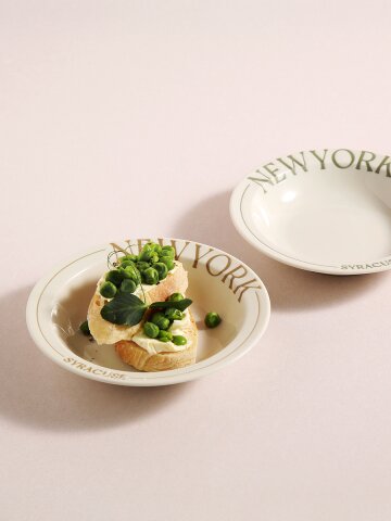 시라쿠스 레터링 쿠프 15cm 디저트 반찬 그릇