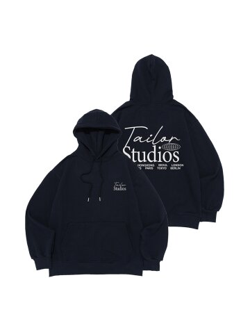 월드 시티 백포인트 후드티 (네이비)