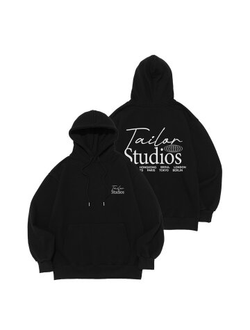 월드 시티 백포인트 후드티 (블랙)