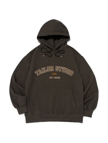 컬리지 아치 로고 후드 (카키)