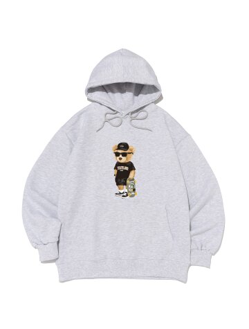 스트릿 베어 그래픽 후드 (라이트그레이)