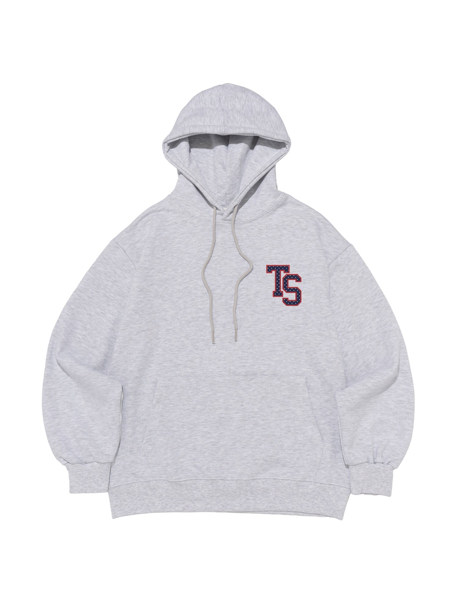 TS 도트 로고 후드티 (라이트그레이)