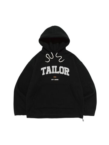 [기모/NO기모] 볼드 심볼 로고 스트링 후드 (블랙)