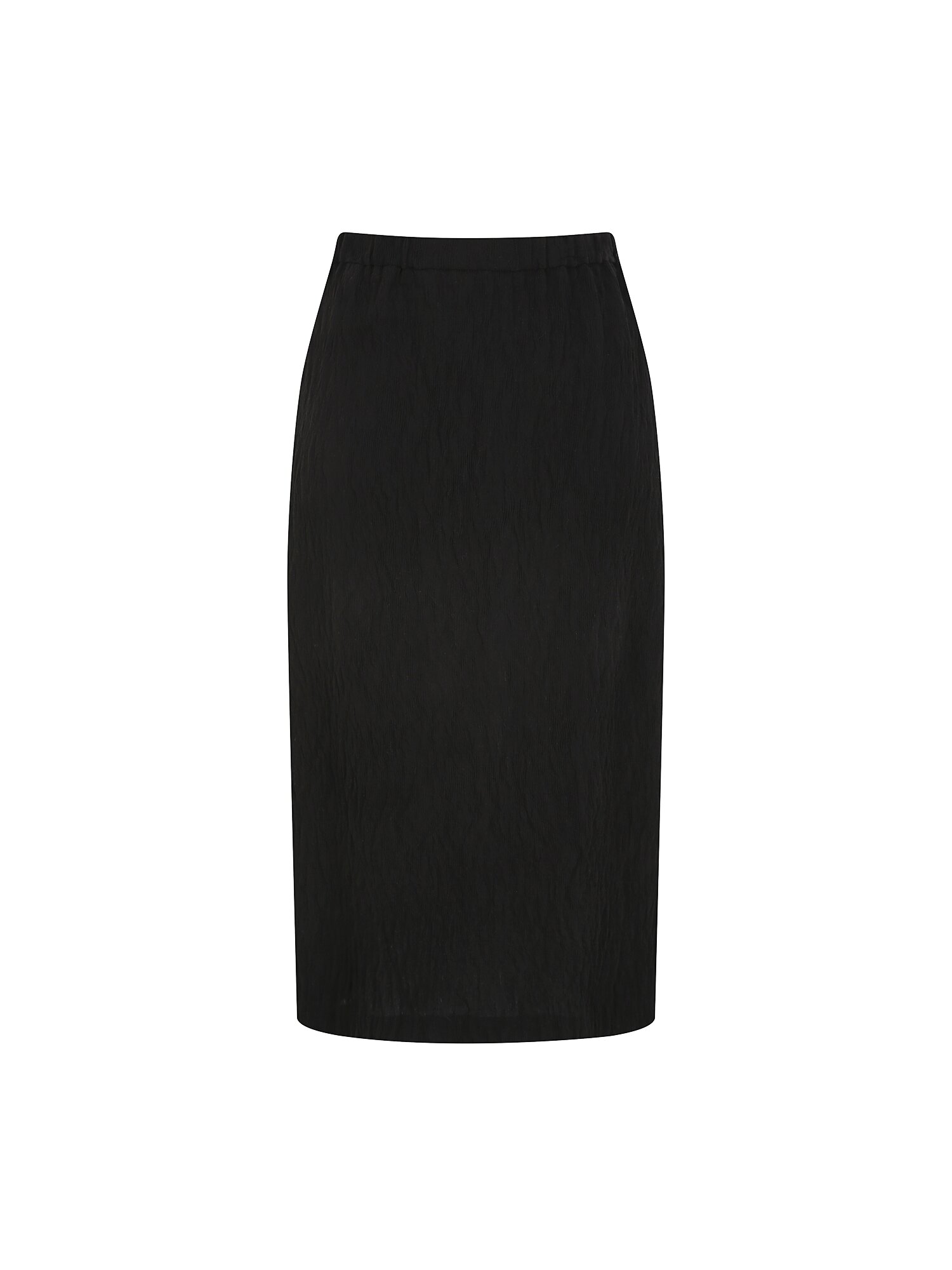 린넨 링클 밴딩 H라인 스커트 (BLACK)