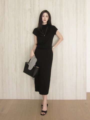 린넨 링클 밴딩 H라인 스커트 