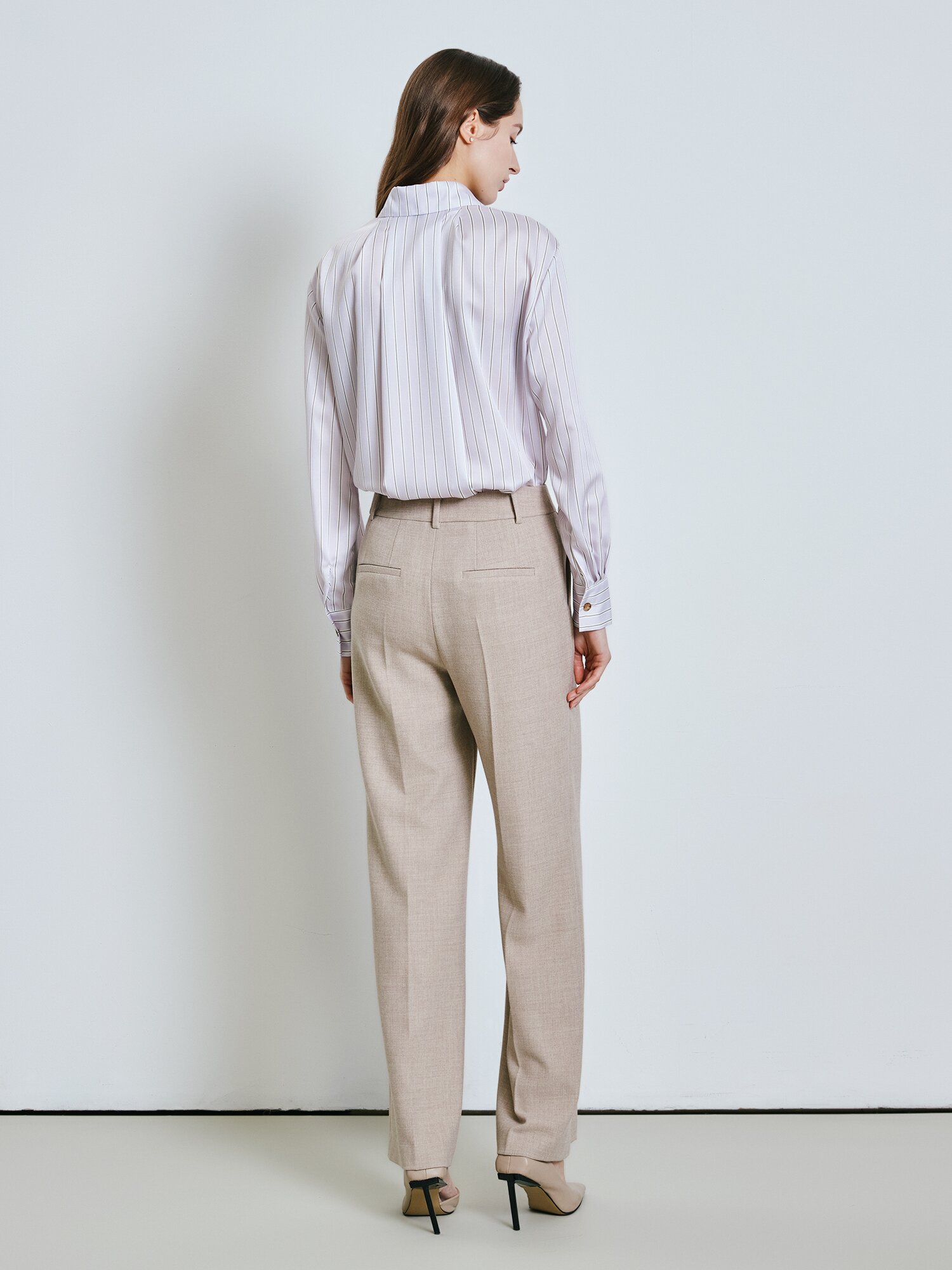 울 멜란지 부츠컷 팬츠 (MELANGE BEIGE)