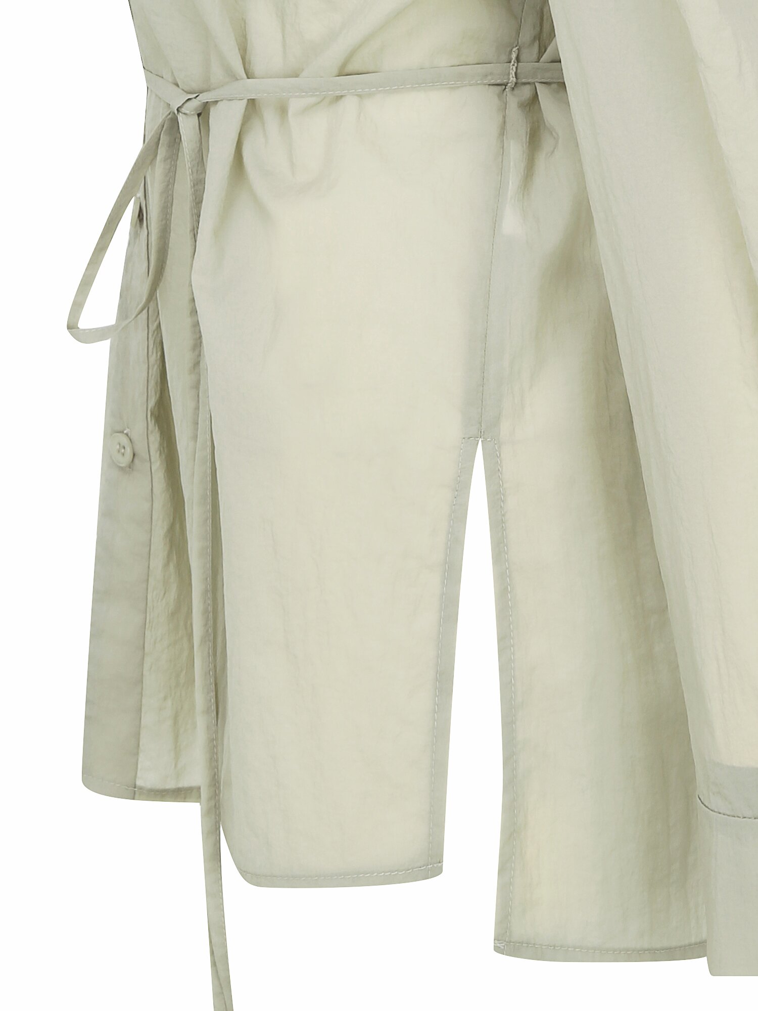 사선 슬릿 투웨이 블라우스 (LIGHT KHAKI)