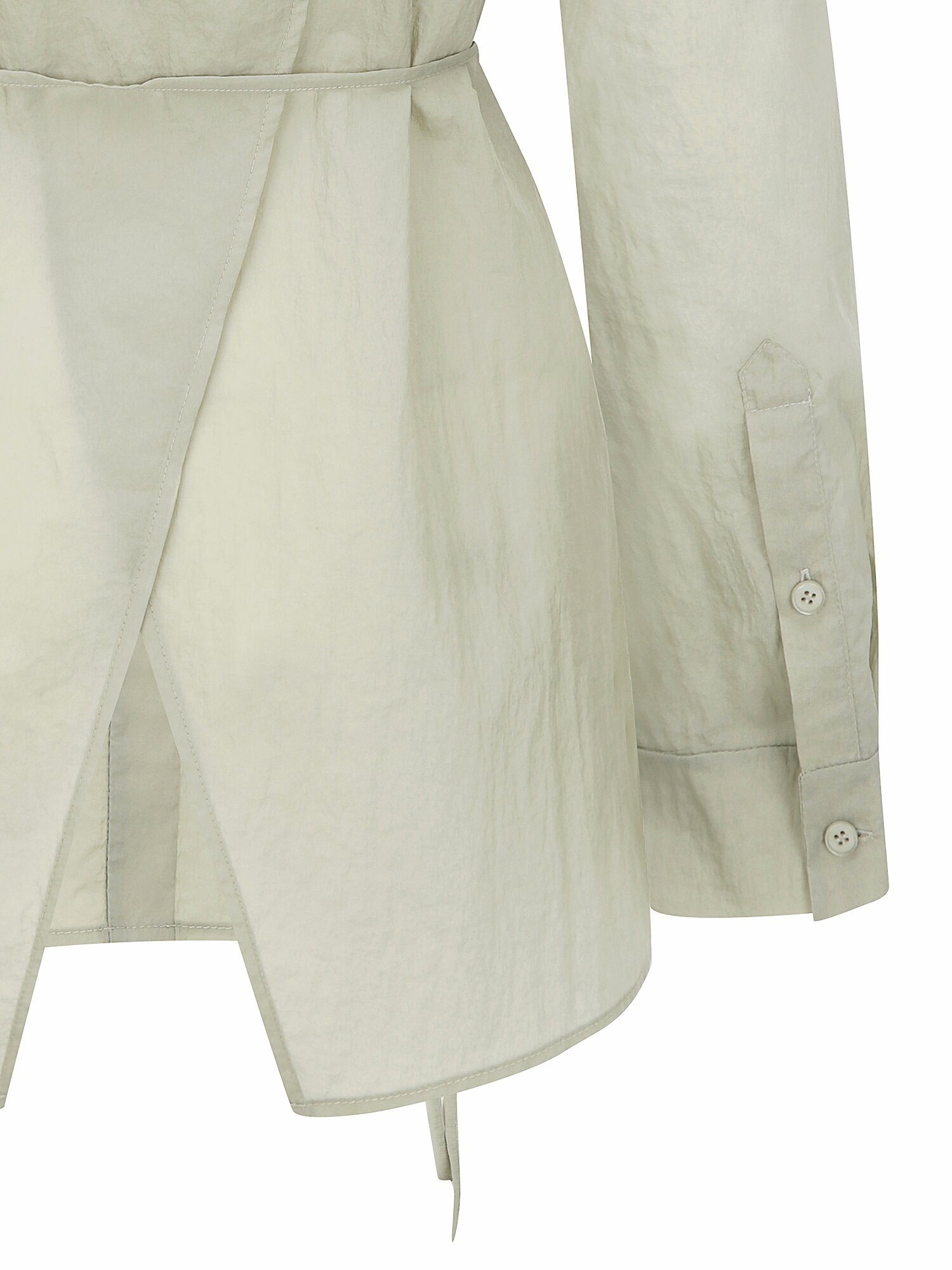 사선 슬릿 투웨이 블라우스 (LIGHT KHAKI)