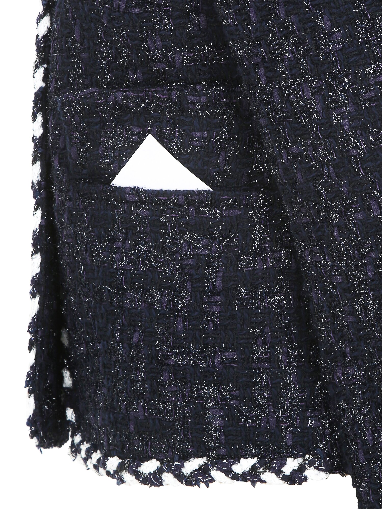 글리터 트위드 브레이드 재킷 (NAVY)