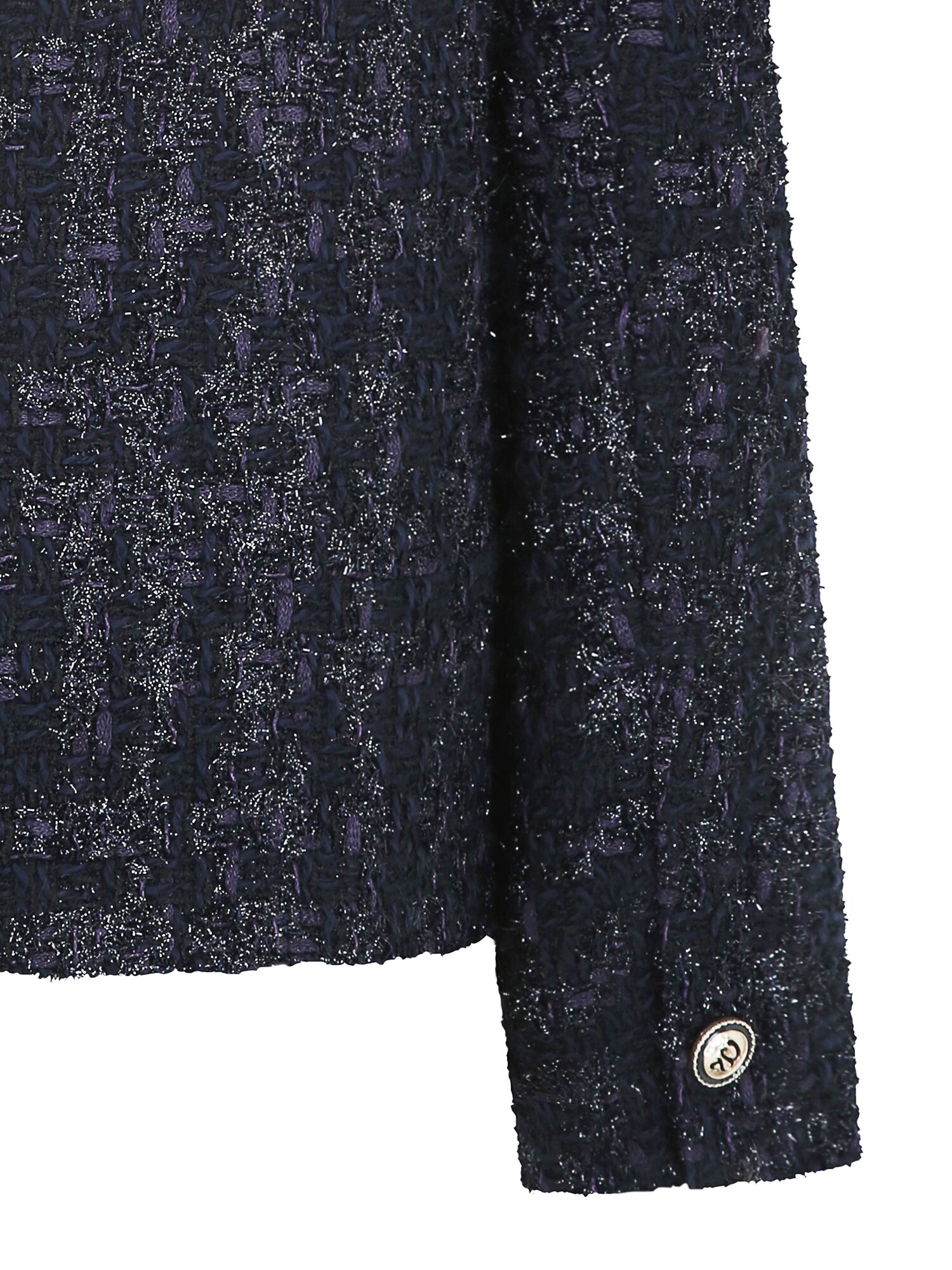 글리터 트위드 브레이드 재킷 (NAVY)