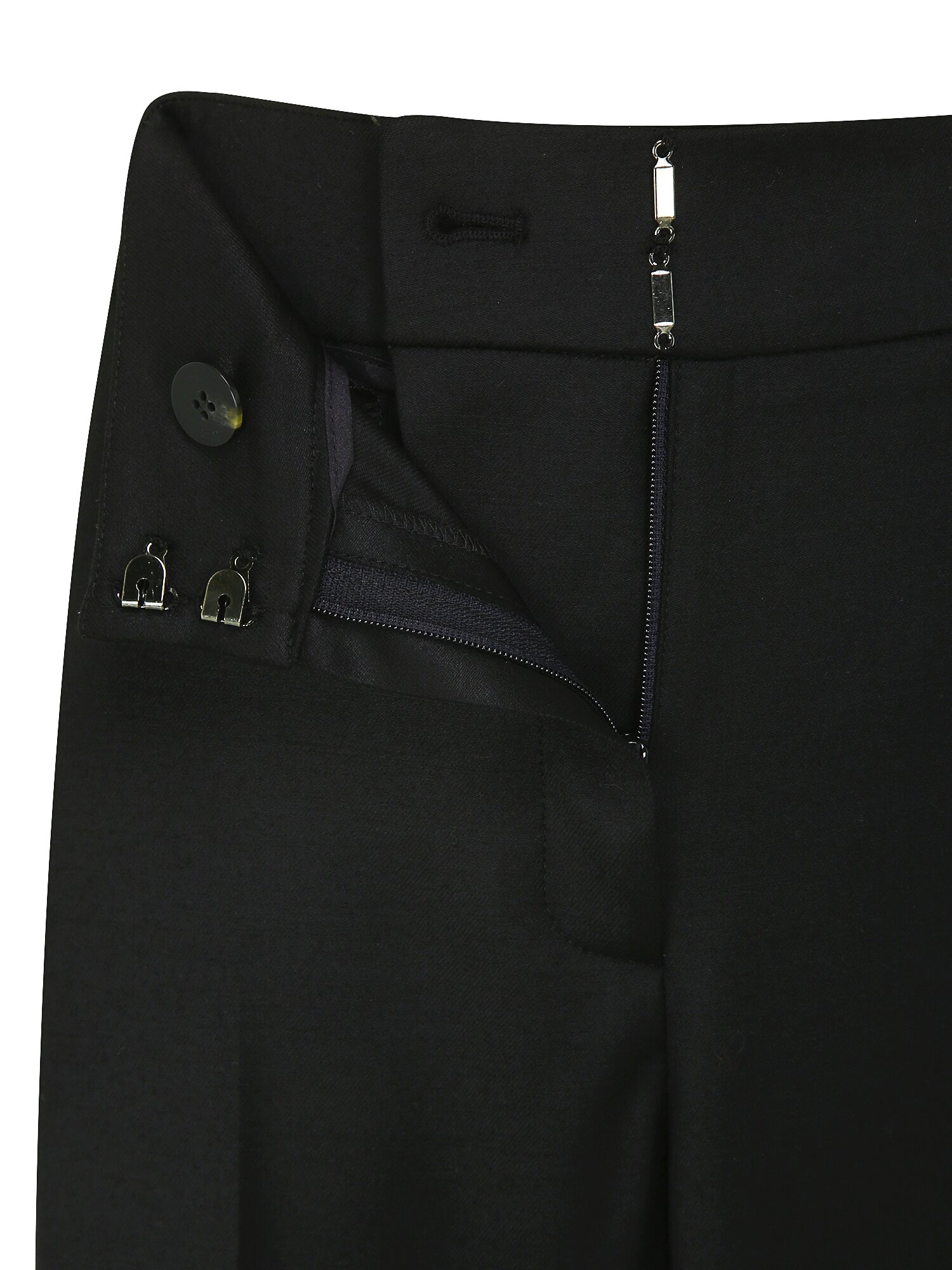울 스판 세미 부츠컷 팬츠 (BLACK)