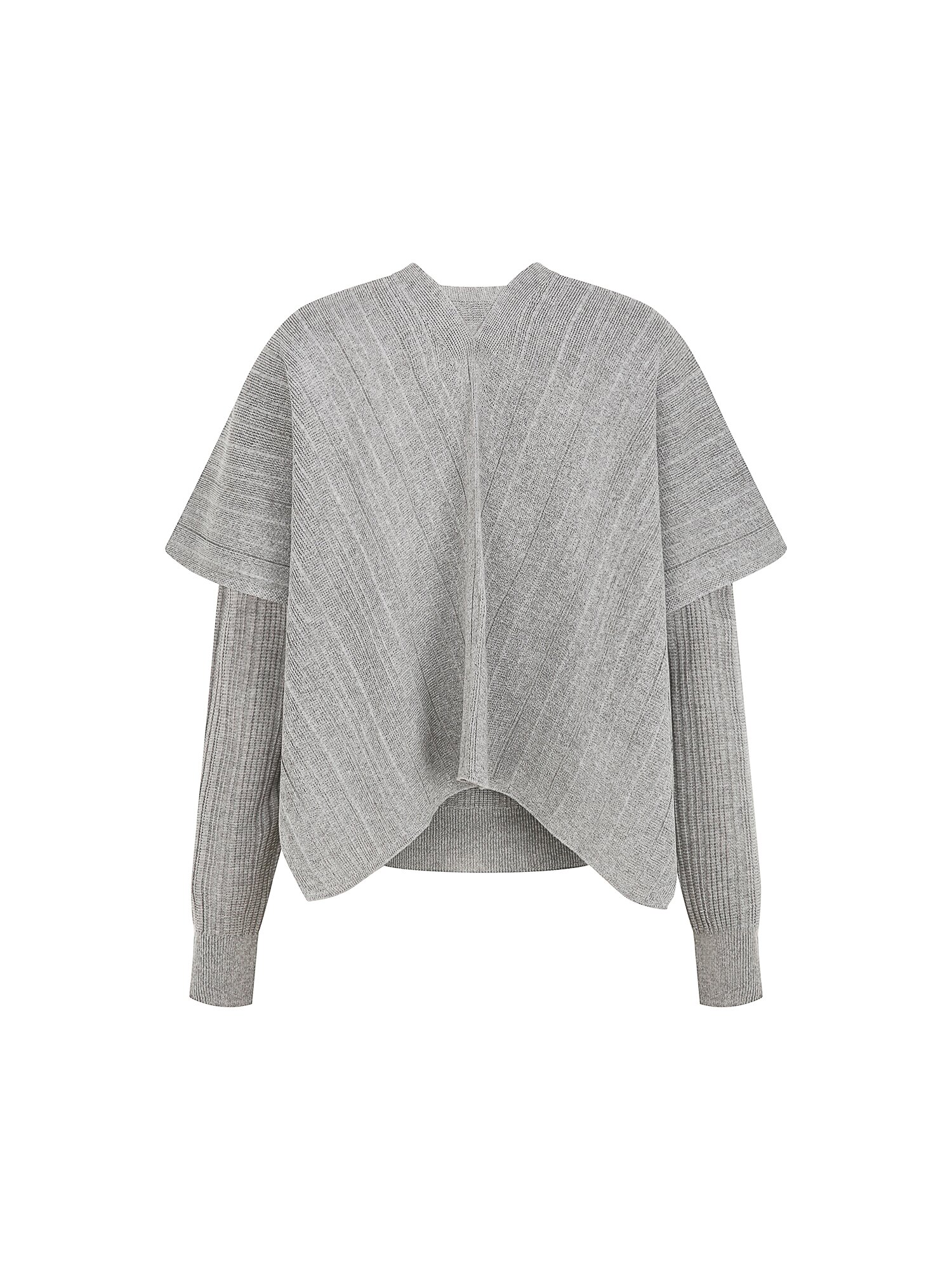 홀가먼트 브이넥 니트 +니트 세트 (GREY)