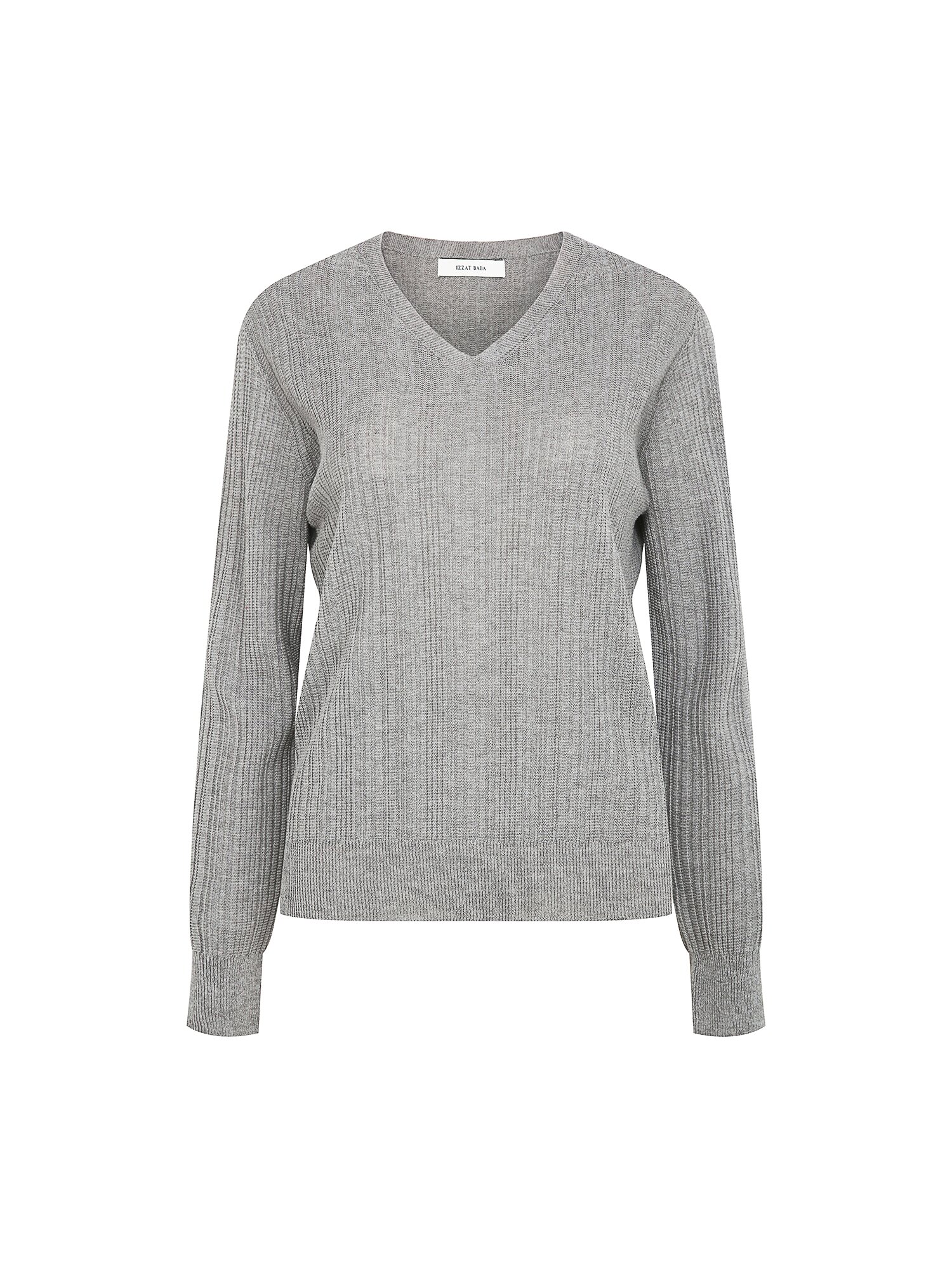 홀가먼트 브이넥 니트 +니트 세트 (GREY)