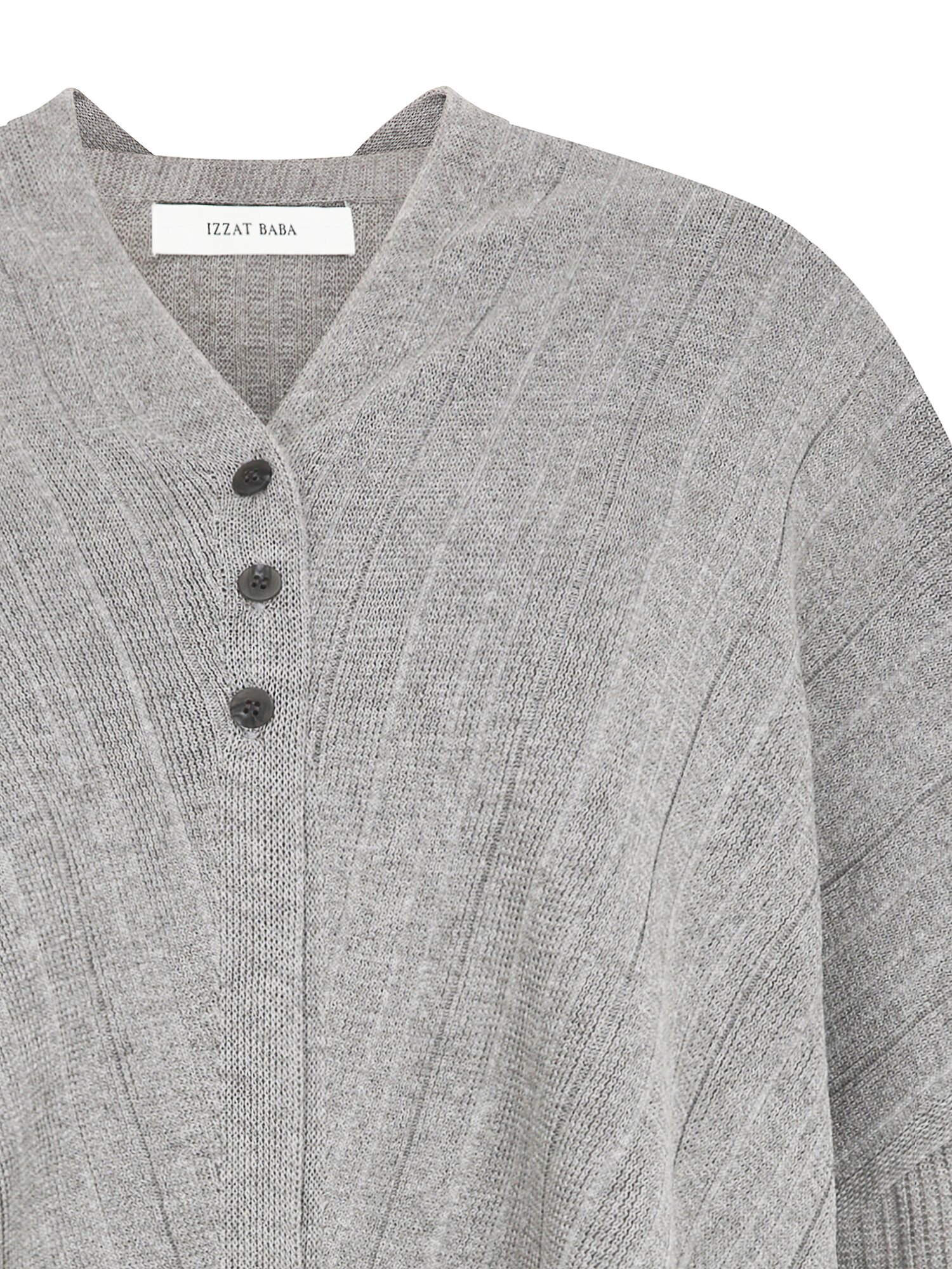 홀가먼트 브이넥 니트 +니트 세트 (GREY)