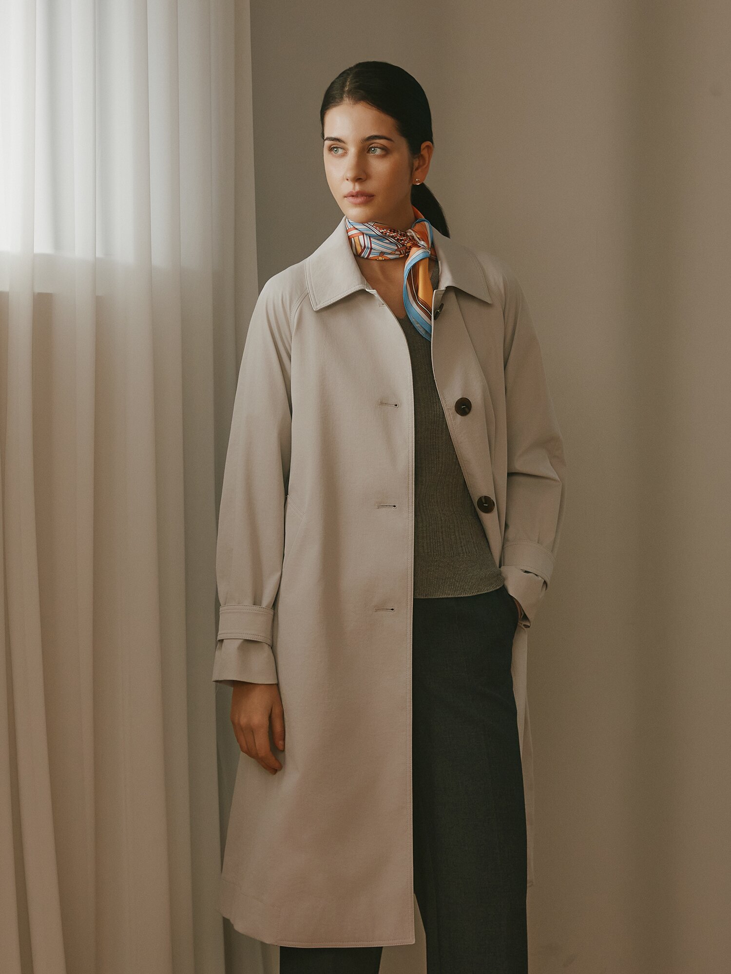 홀가먼트 브이넥 니트 +니트 세트 (GREY)