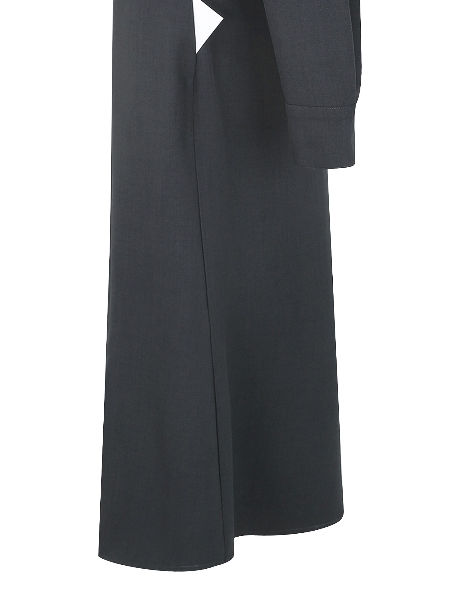 벨티드 카울넥 A라인 원피스 (DARK GREY)