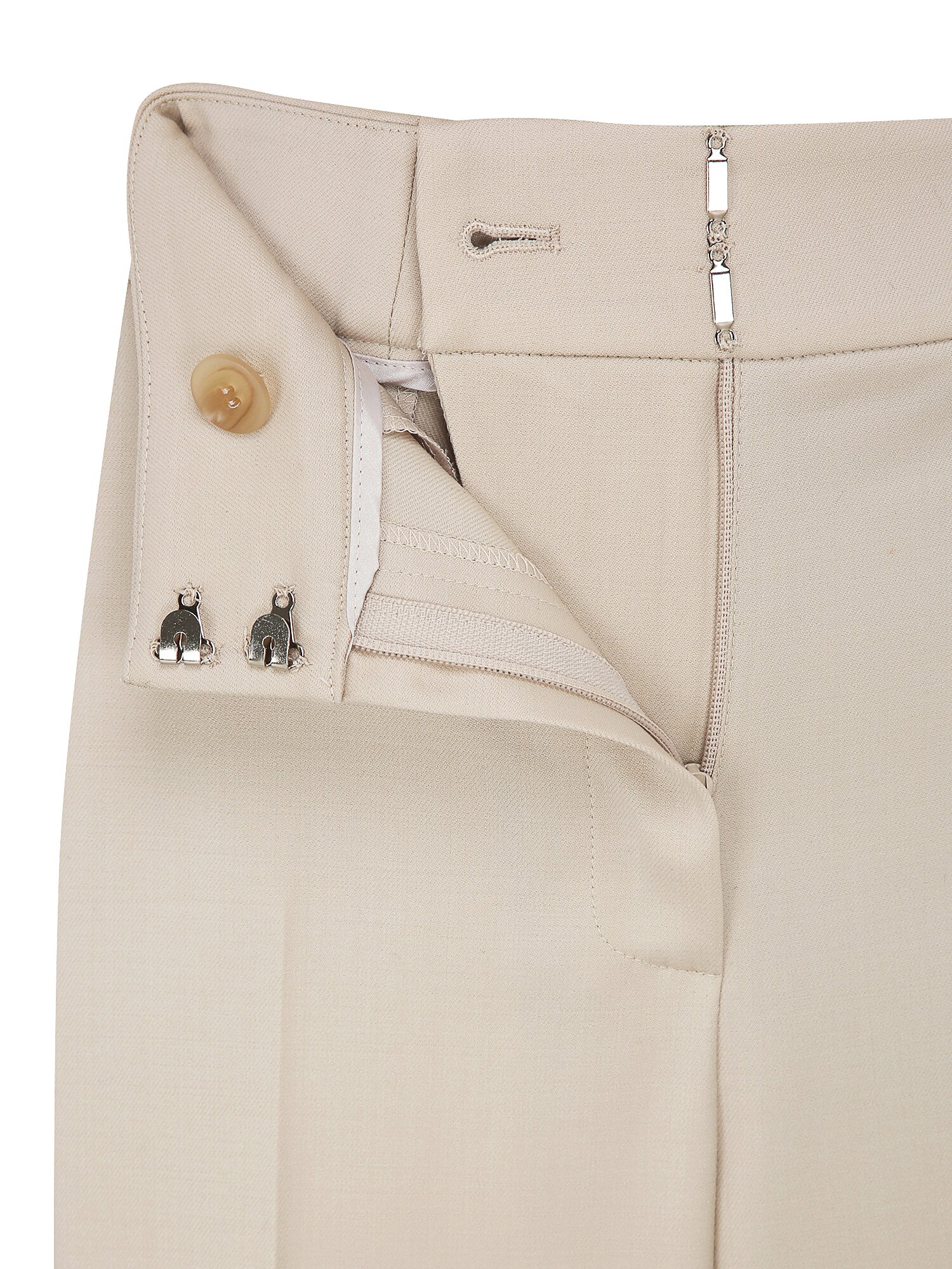 울 스판 세미 부츠컷 팬츠 (BEIGE)