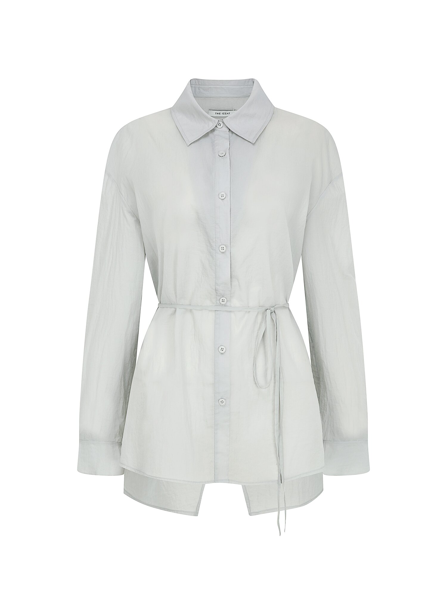 사선 슬릿 투웨이 블라우스 (LIGHT GREY)