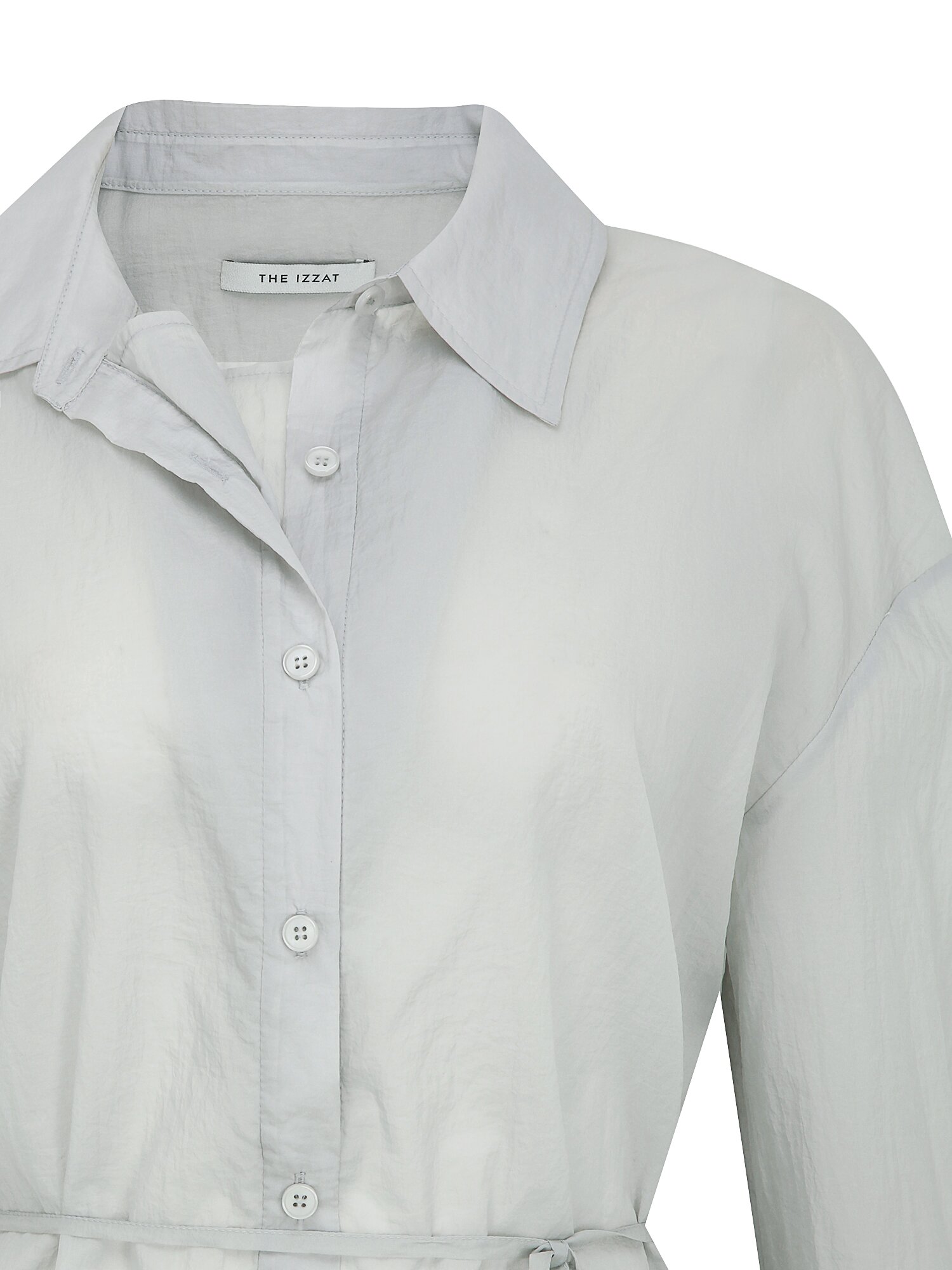 사선 슬릿 투웨이 블라우스 (LIGHT GREY)