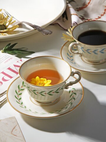 시라쿠스 로렐 리프 찻잔 커피잔 세트