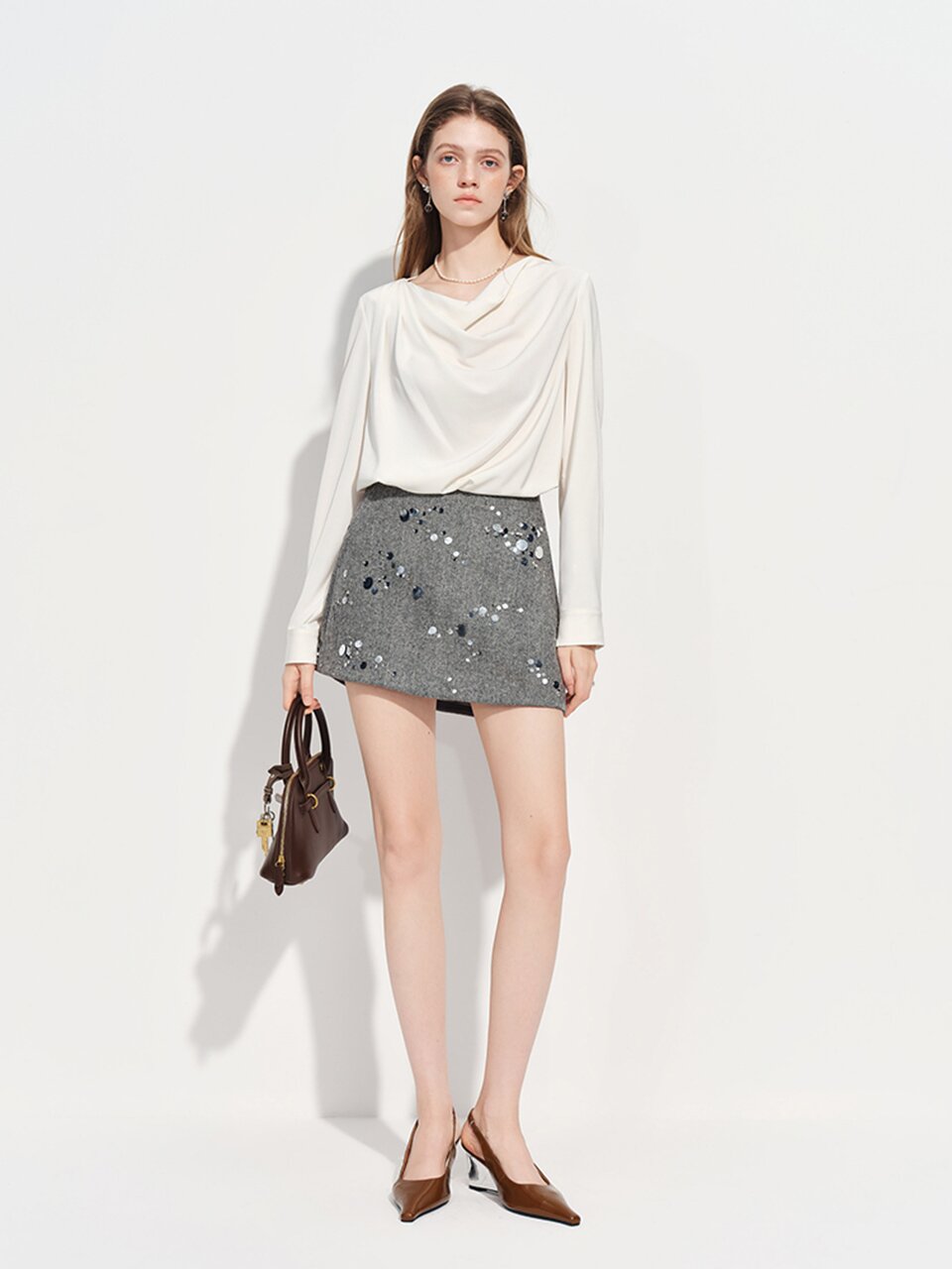 WD_Elegant drape blouse