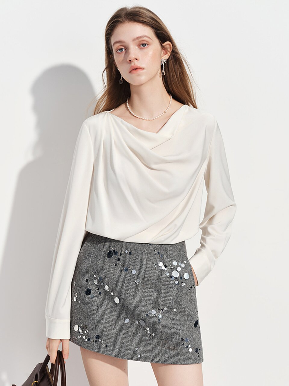 WD_Elegant drape blouse