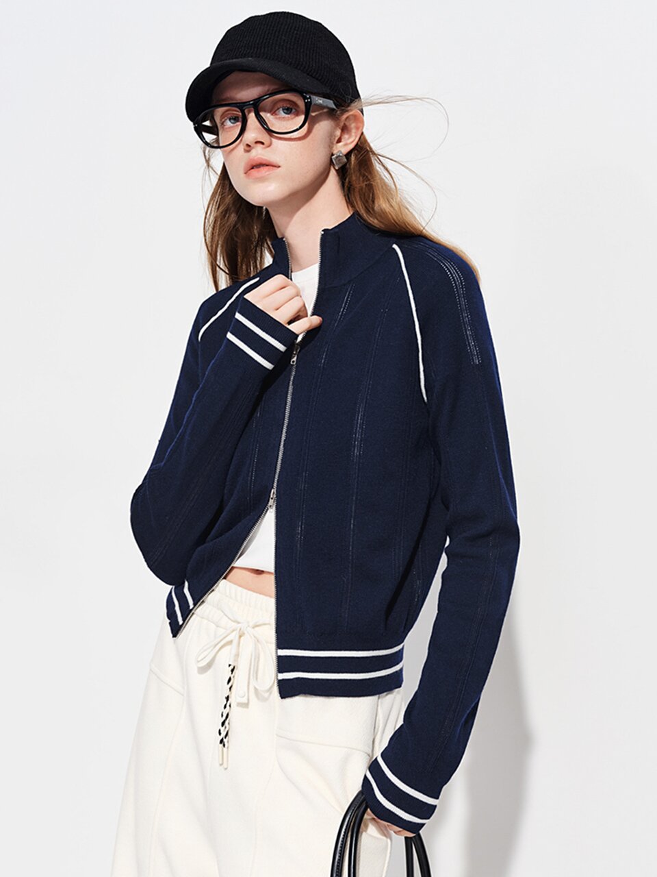 WD_Reglan zip-up knit jacket_2color