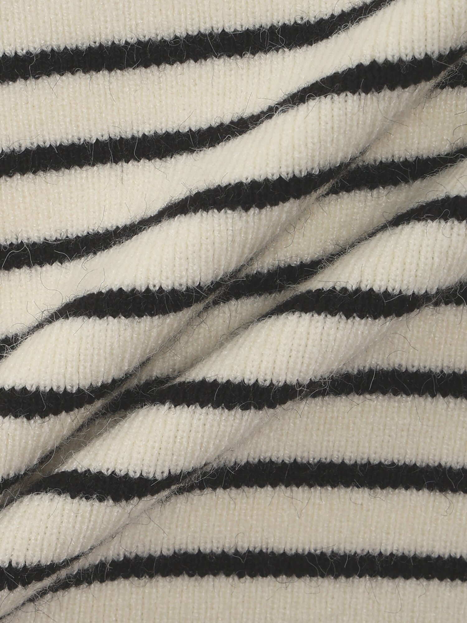 스트라이프 라운드넥 니트 가디건 (IVORY)