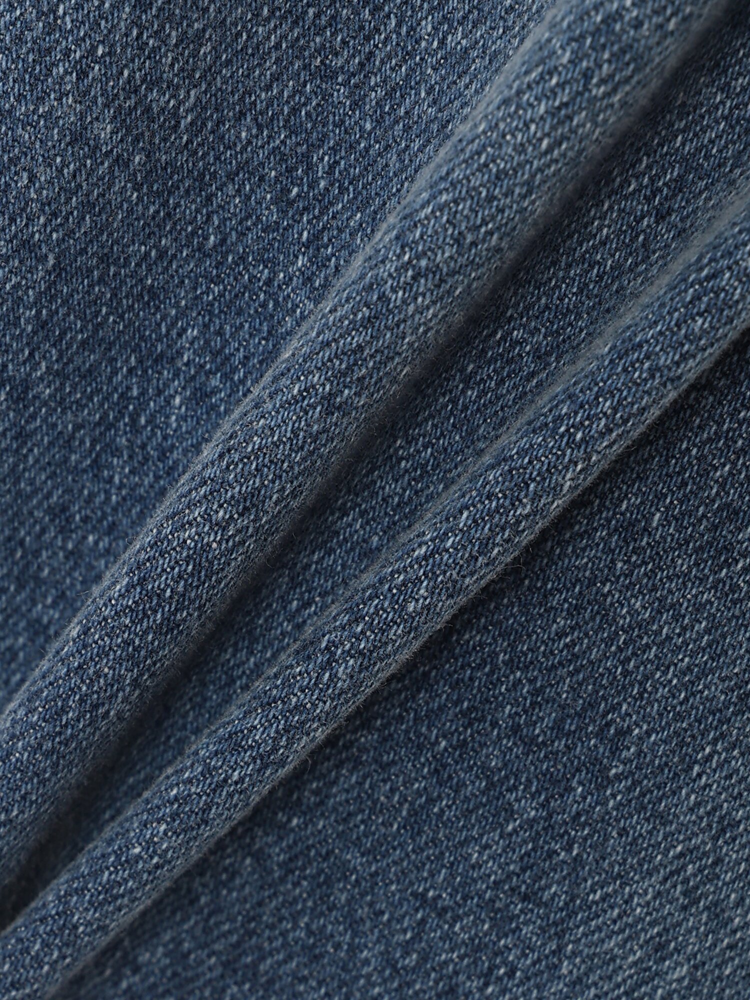 로고 포인트 와이드핏 데님팬츠 (BLUE)