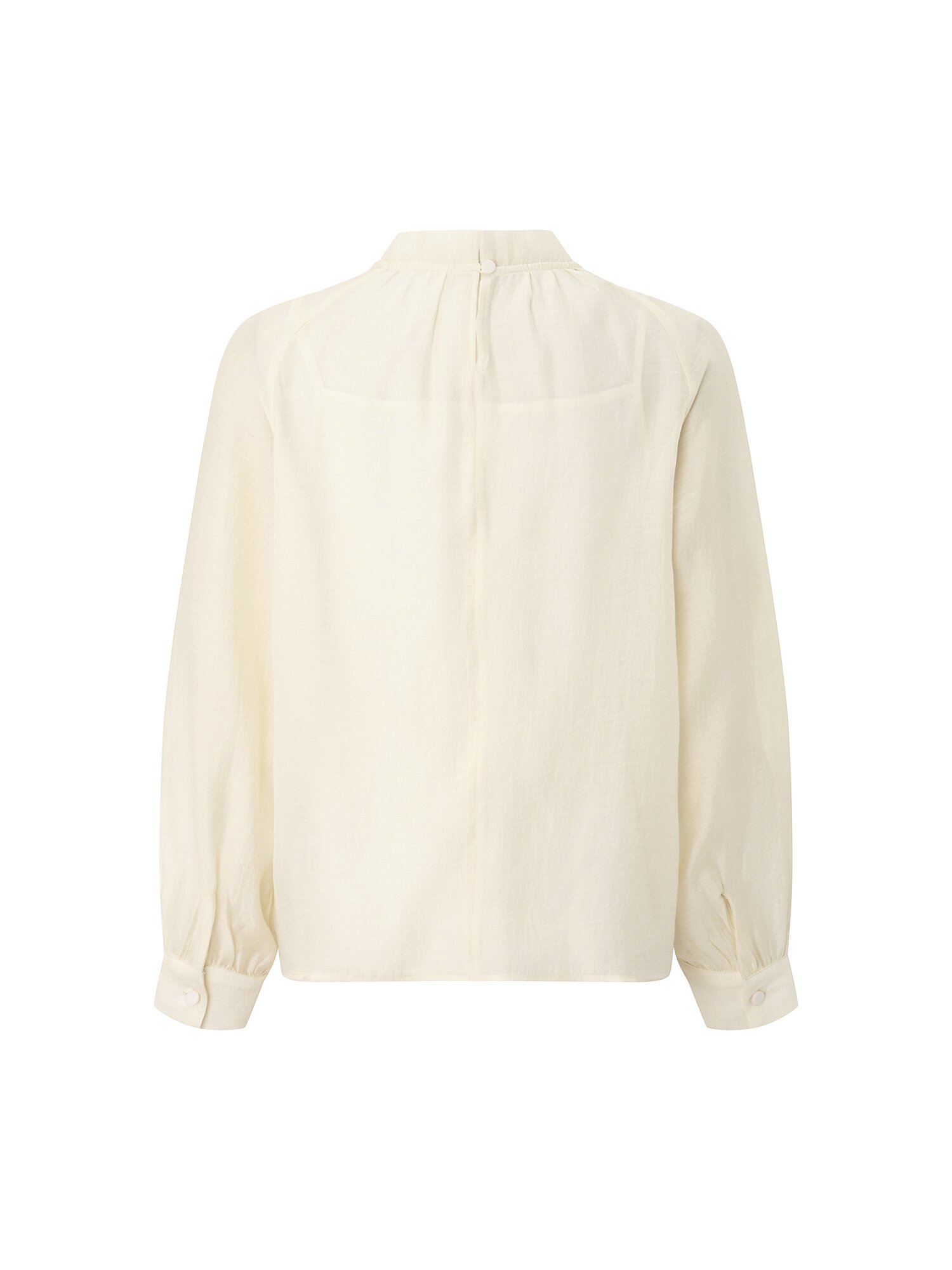 타이넥 볼륨 블라우스 (CREAM)