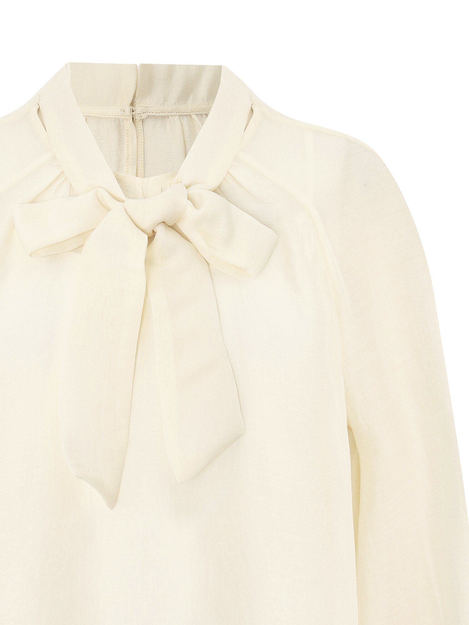 타이넥 볼륨 블라우스 (CREAM)