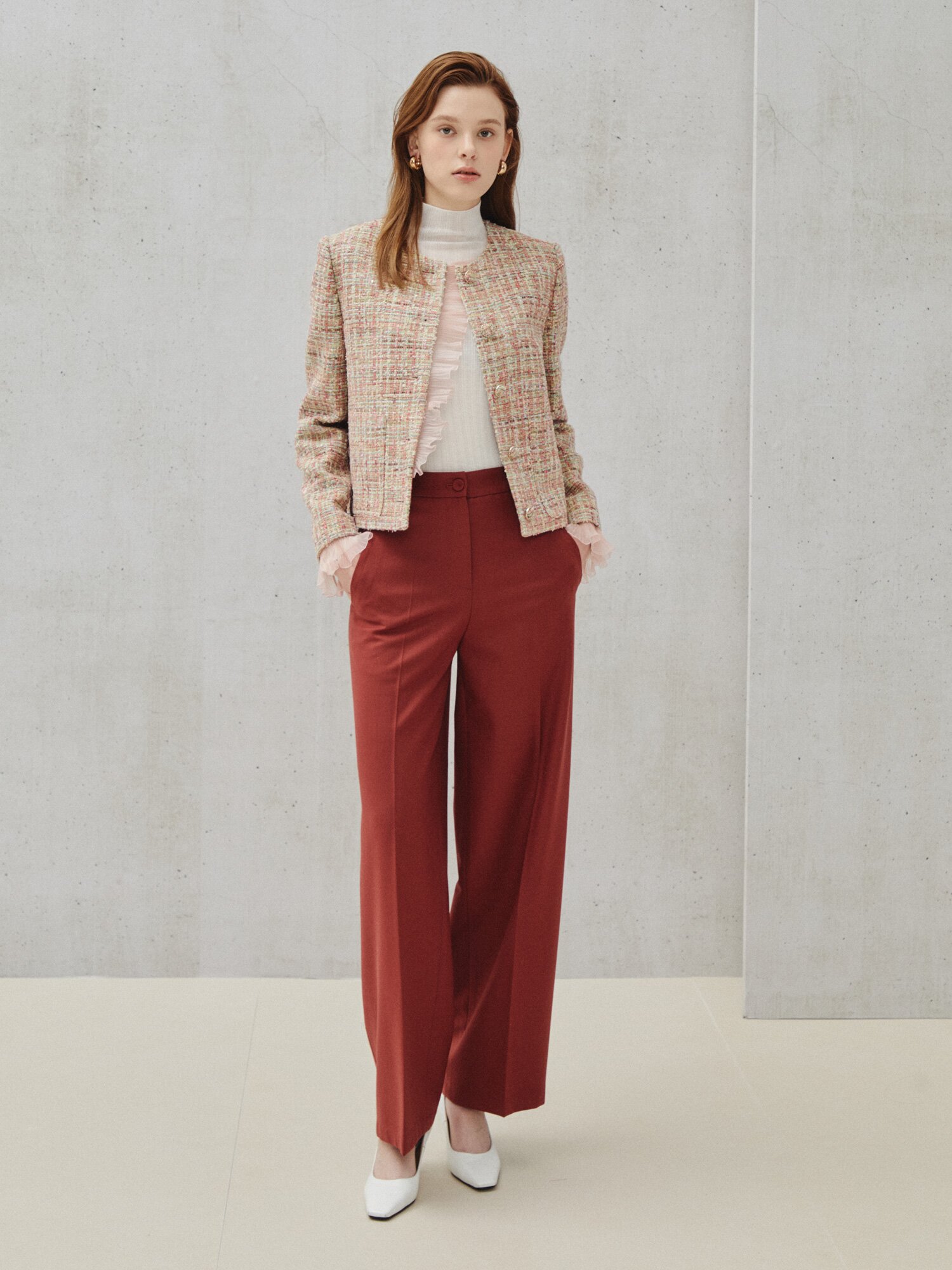 밸런스 핏 슬랙스 팬츠 (BRICK)